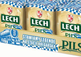 Lech Pils z lokomotywą na nowym opakowaniu