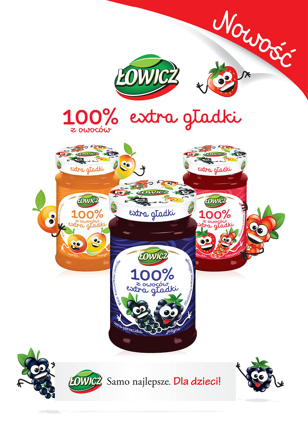 Rusza kampania Łowicz 100% z owoców extra gładki