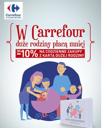 Carrefour Polska rozszerza listę sklepów w programie Karta Dużej Rodziny