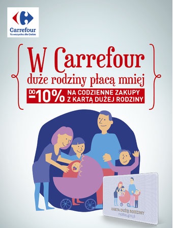 Carrefour Polska rozszerza listę sklepów w programie Karta Dużej Rodziny