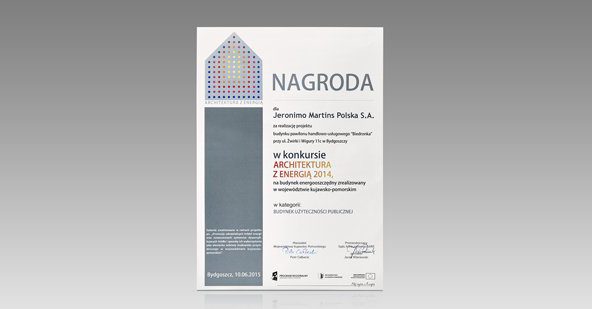 Bydgoska Biedronka zwyciężyła w konkursie Architektura z Energią 2014