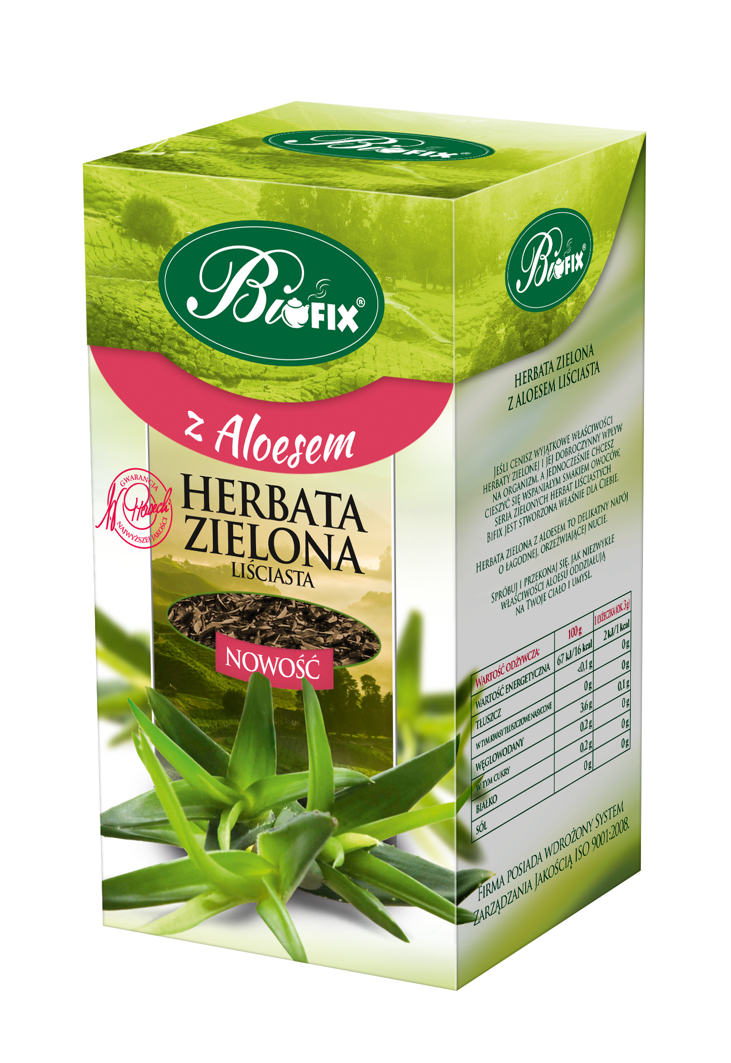 BiFIX zielona z aloesem herbata liściasta