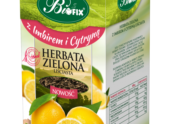 BiFIX herbata zielona z imbirem i cytryną