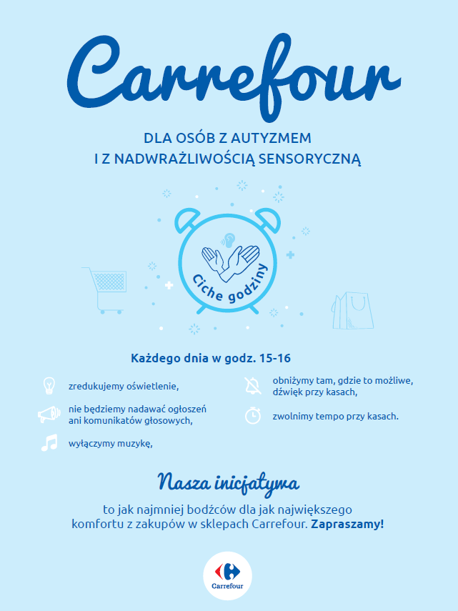 Carrefour wprowadza „ciche godziny” do sklepów w Warszawie