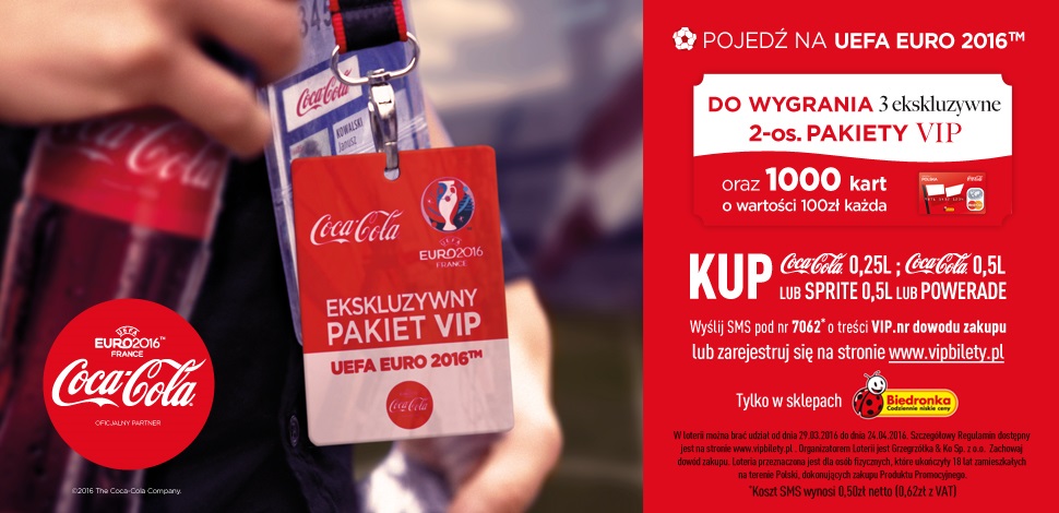 Coca-Cola wysyła klientów Biedronki na UEFA EURO 2016