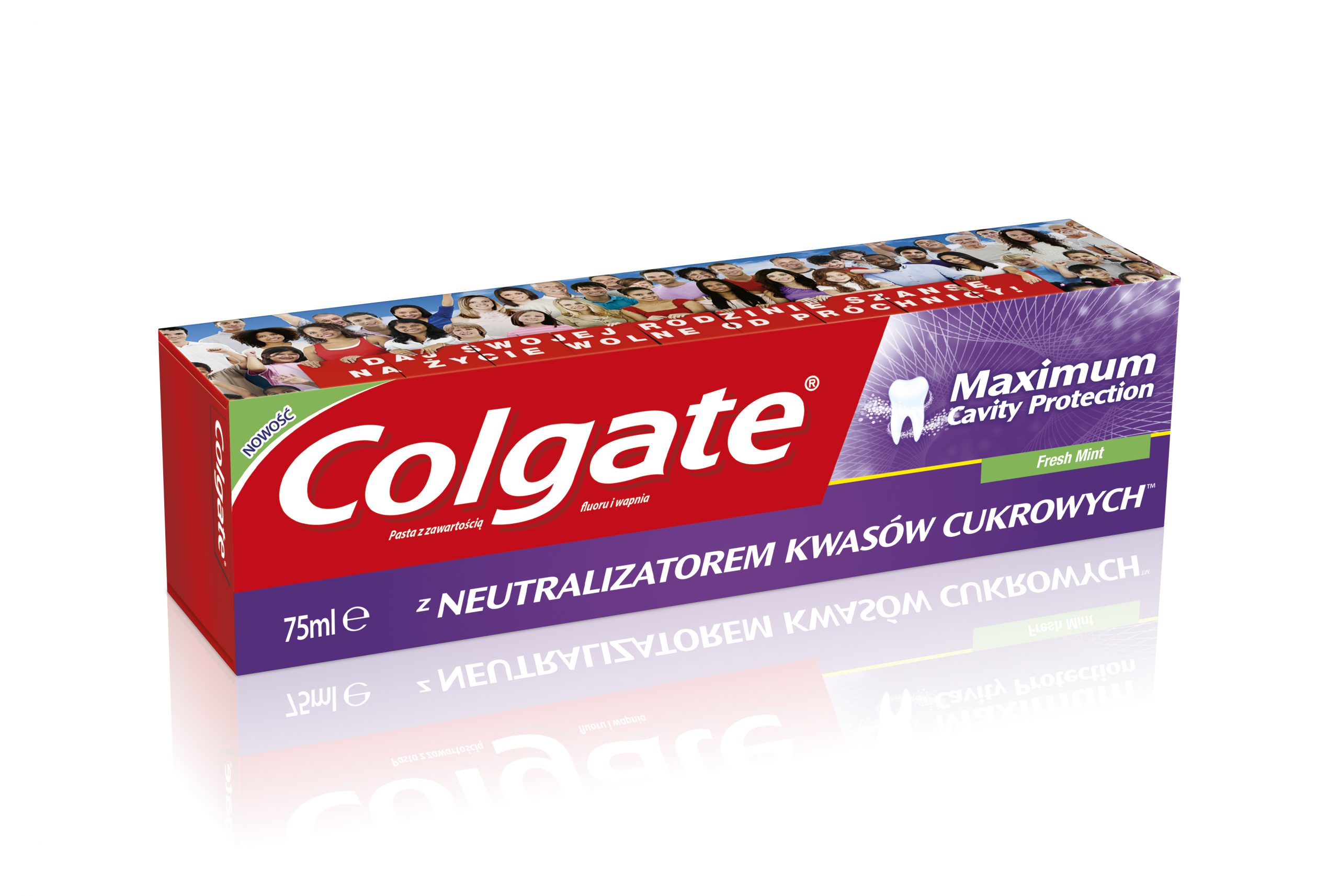 Colgate® Maximum Cavity Protection z Neutralizatorem Kwasów CukrowychTM