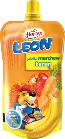 Kampania reklamowa marchwiowo-owocowych soków Hortex Leon