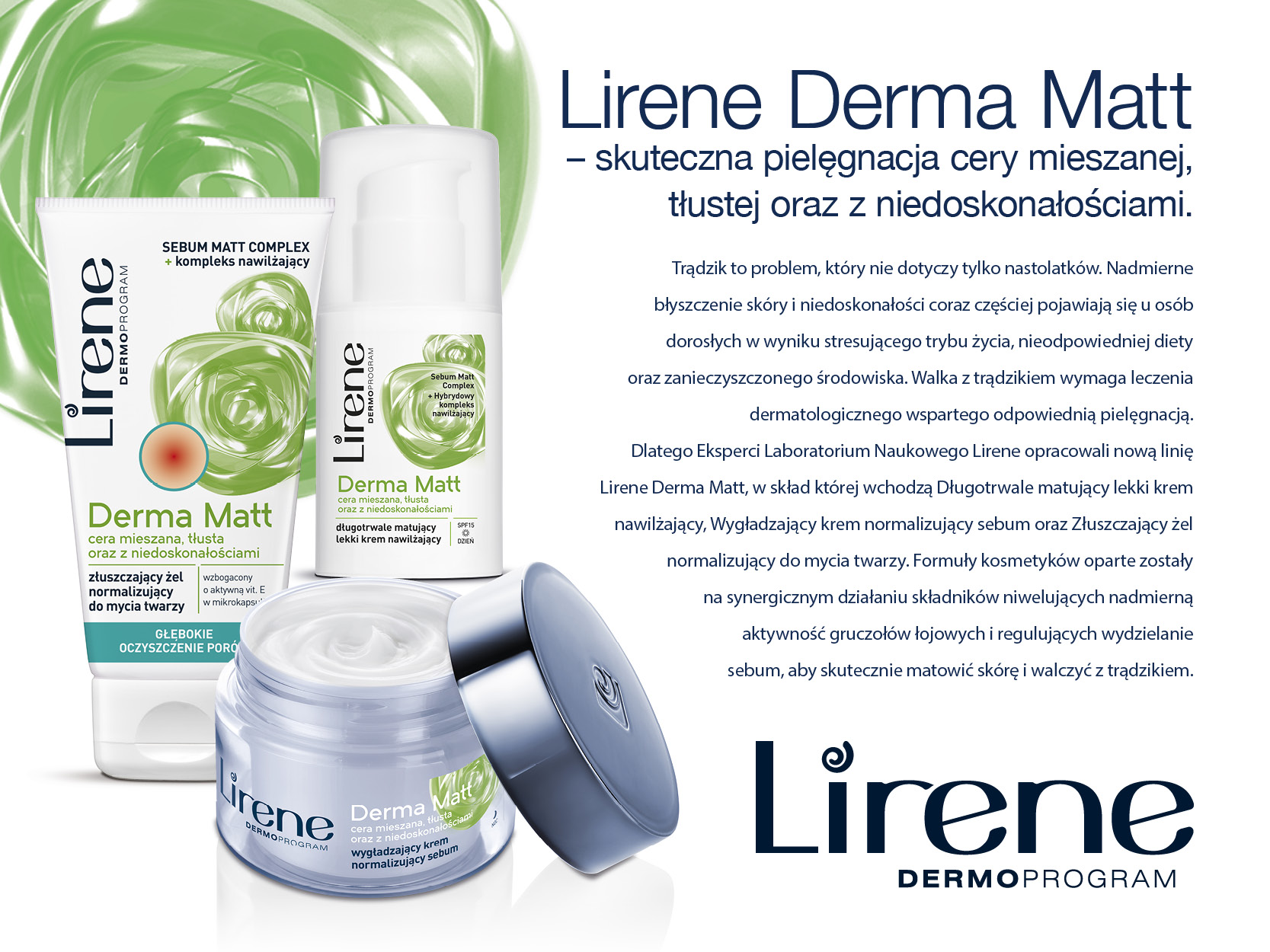 Nowe kosmetyki Lirene Derma Matt: