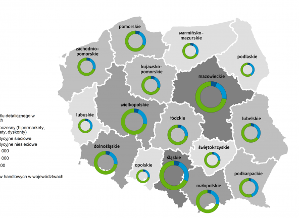 Regionalne różnice w strukturze polskiego handlu detalicznego