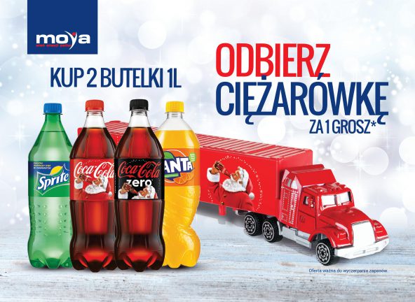 Kultowe ciężarówki Coca-Cola na stacjach benzynowych MOYA