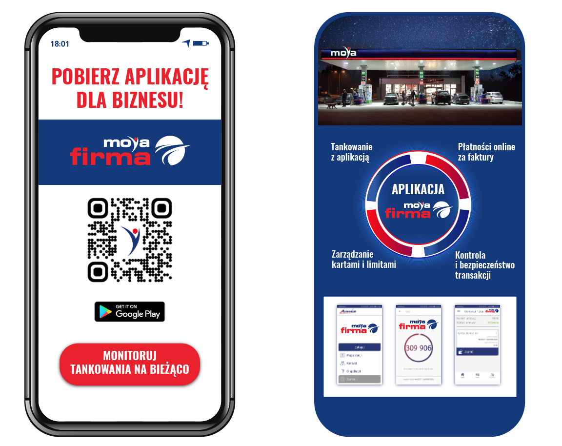 MOYA Firma – aplikacja mobilna dla użytkowników kart paliwowych MOYA