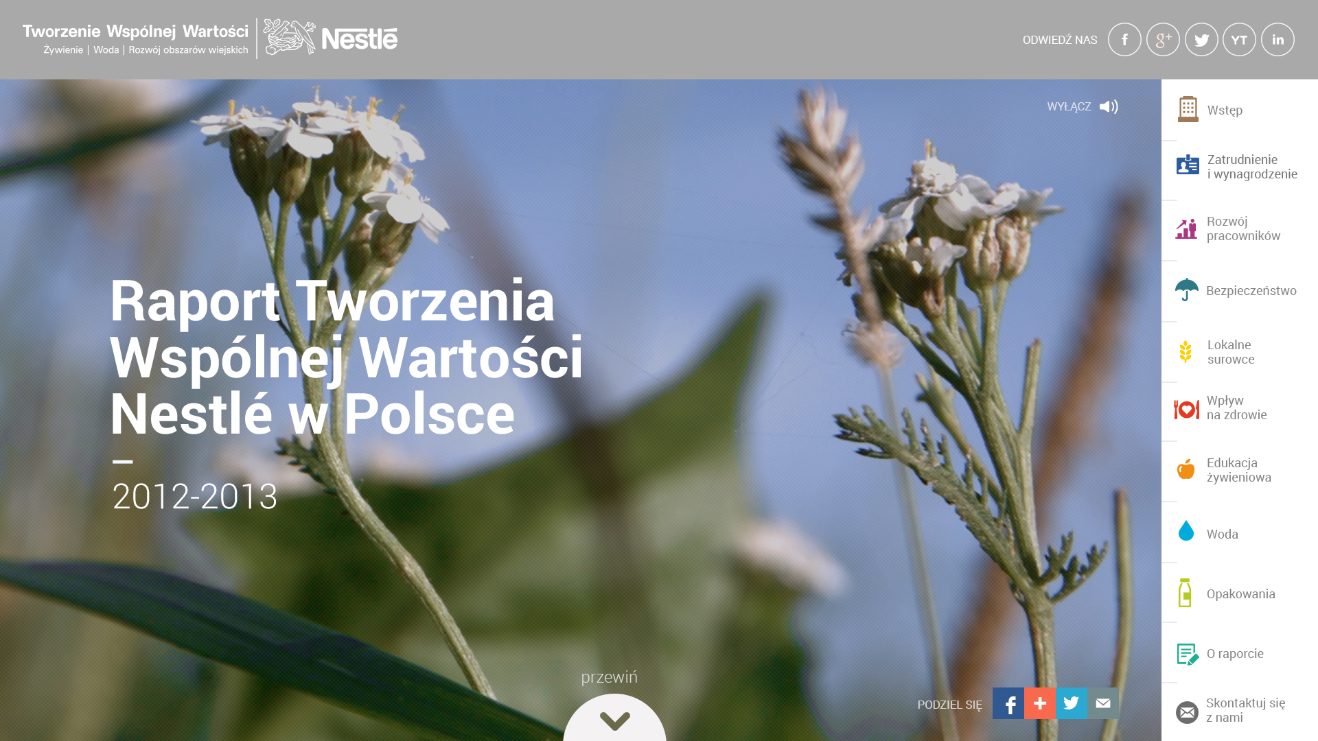 Nowy Raport Nestlé w Polsce w zakresie Tworzenia Wspólnej Wartości