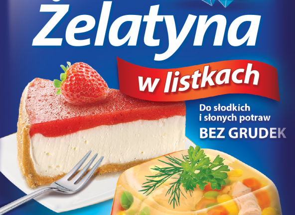 Żelatyna w listkach