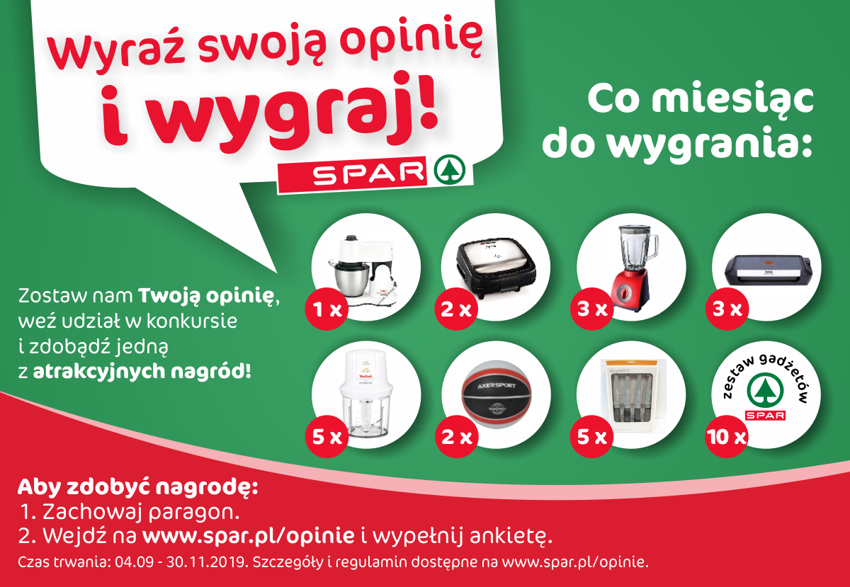 SPAR Polska nagradza klientów za podzielenie się opinią o zakupach