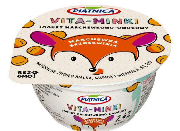 Vita-Minki - jogurty marchewkowo-owocowe od OSM Piątnica