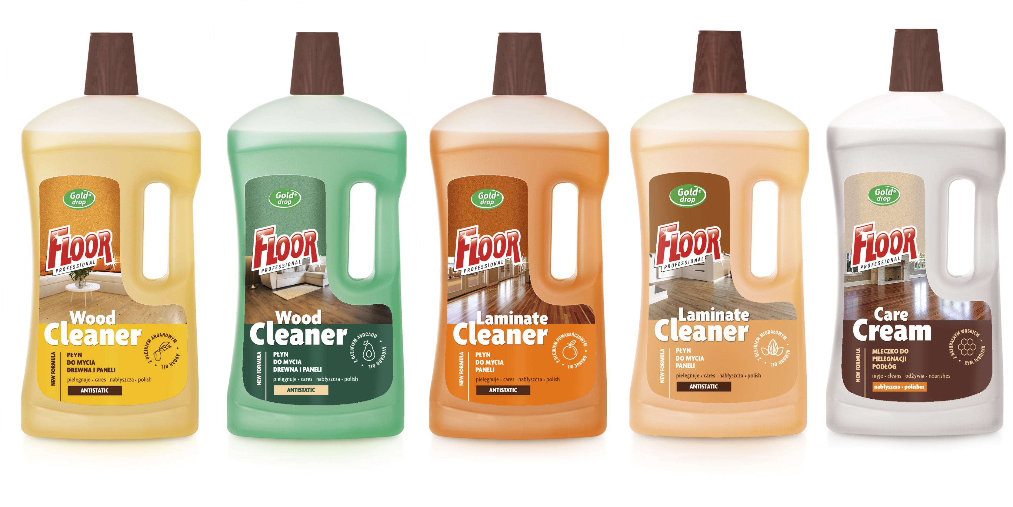 FLOOR professional –  nowa formuła płynów do mycia paneli i podłóg drewnianych.