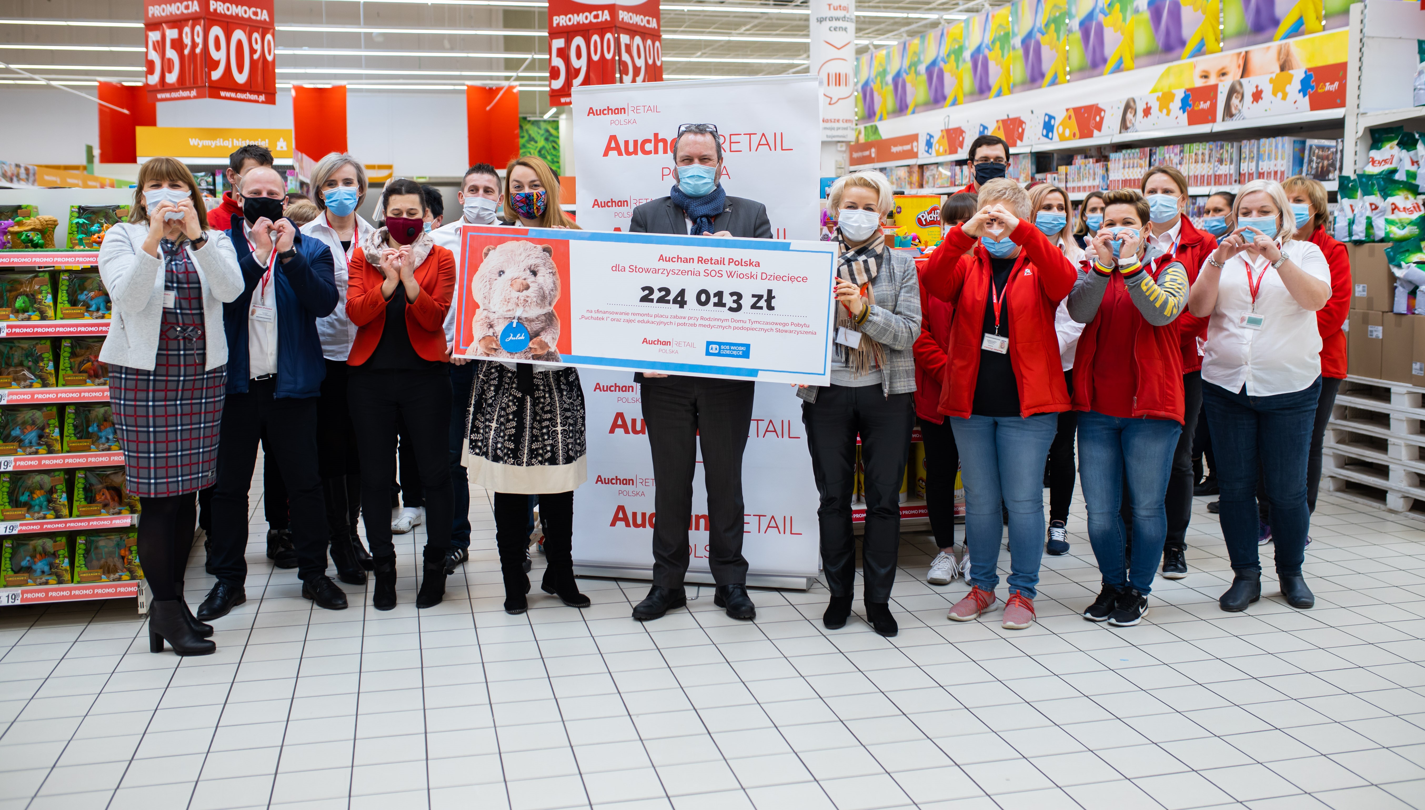 Ponad 224 tys. zł zebranych podczas akcji zorganizowanej przez Auchan