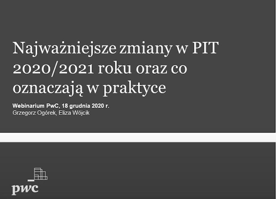 Najważniejsze zmiany w PIT 2020/2021