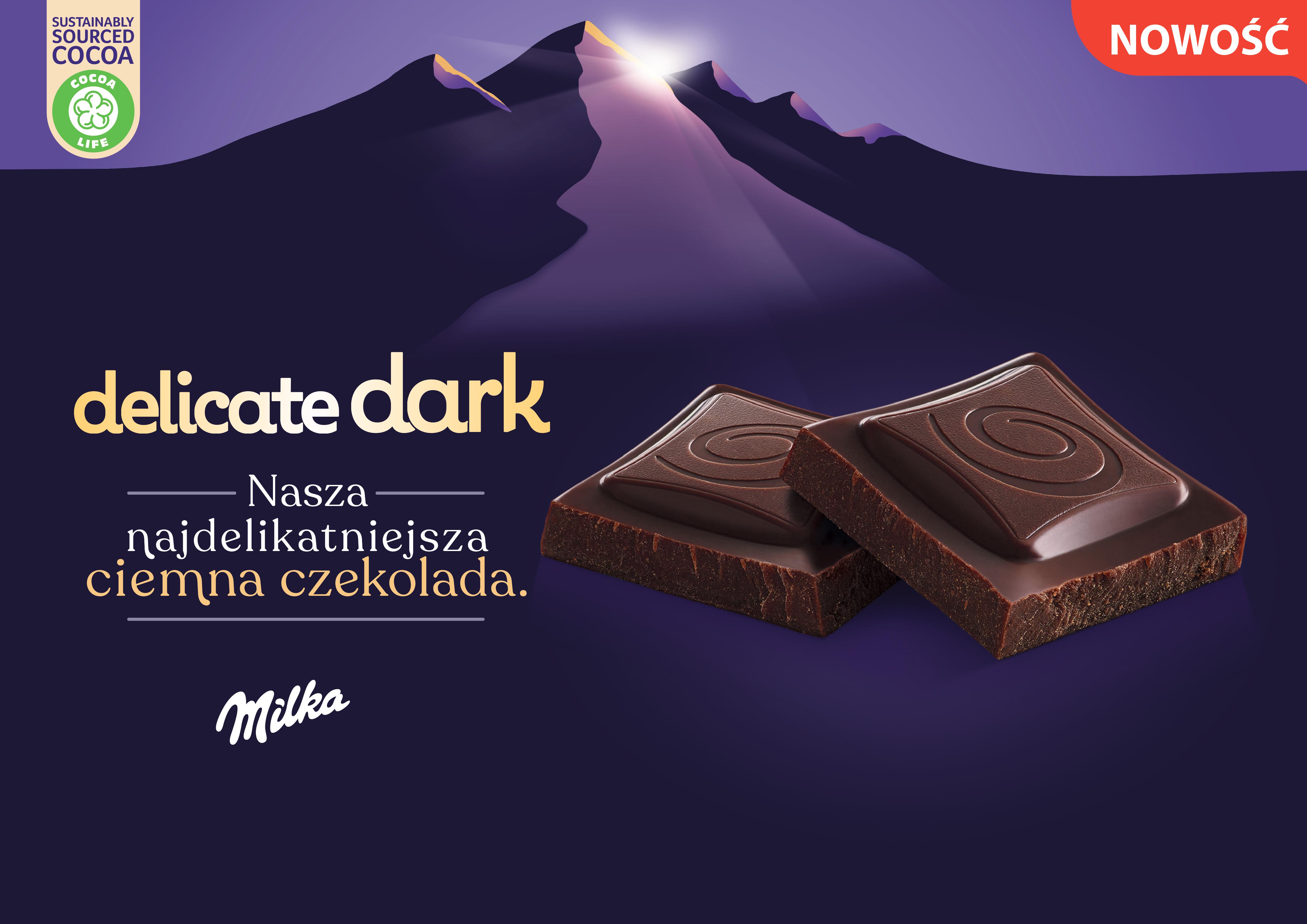 Nowa najdelikatniejsza czekolada Milka Delicate Dark