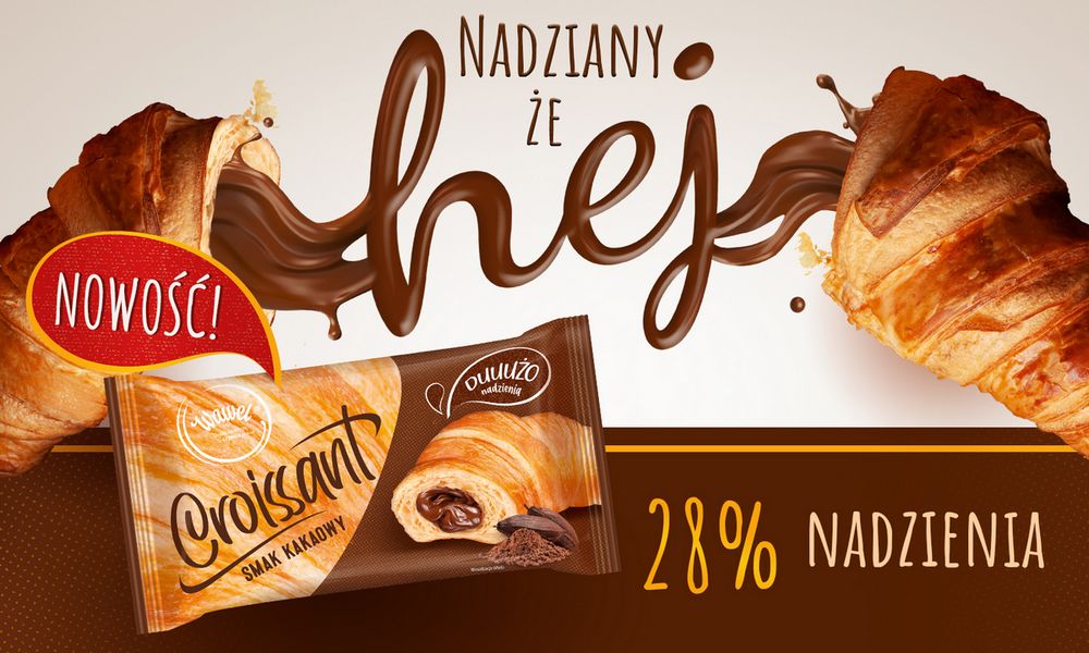 Nowość w portfolio marki Wawel – Croissant z kakaowym nadzieniem