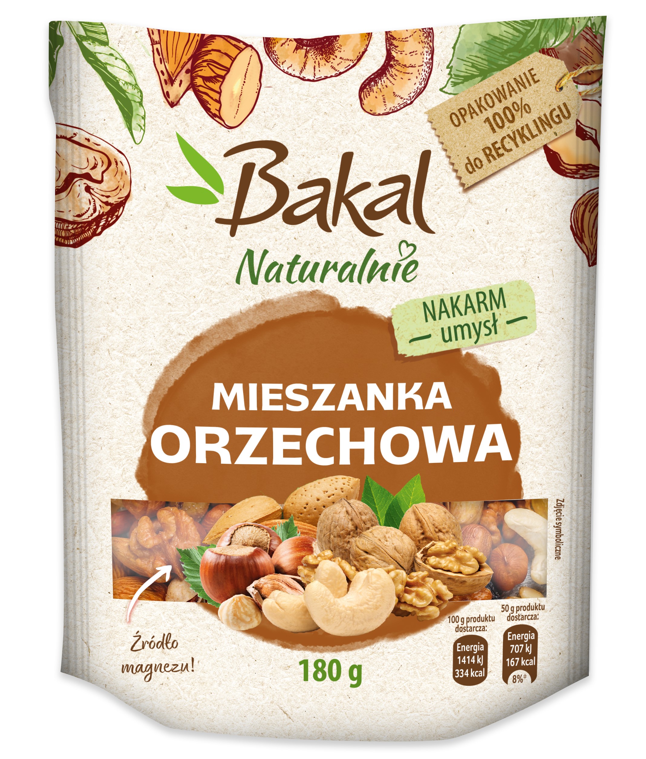 Mieszanka orzechowa „Nakarm Umysł” od Bakal