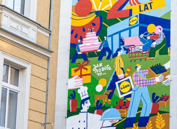 Lidl Polska maluje murale z okazji dwudziestolecia istnienia sieci w Polsce