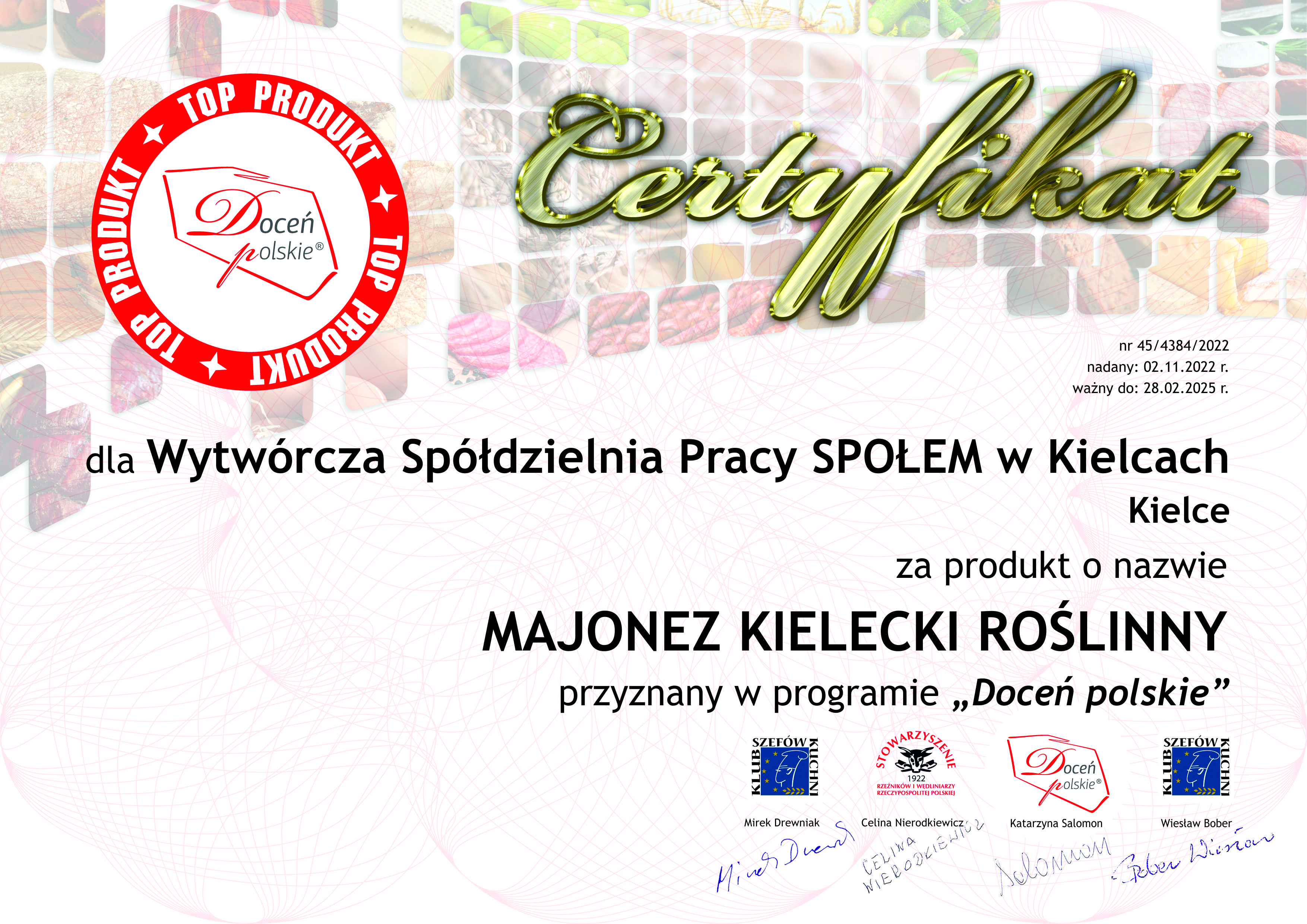 WSP „Społem” Kielce ponownie z wyróżnieniem „Doceń polskie”