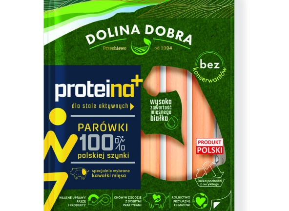 Parówki Proteina + dużo białka z polskiej szynki