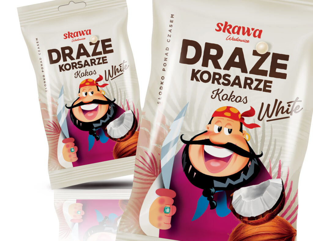 Draże Korsarze kokos white