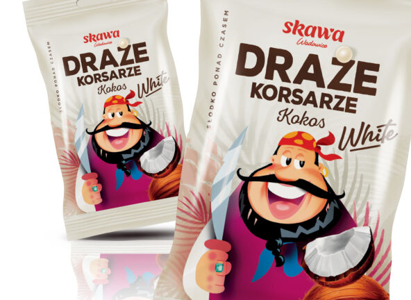 Draże Korsarze kokos white