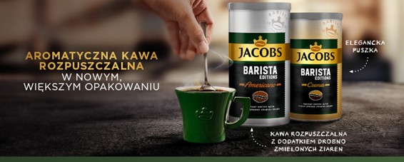 JDE prezentuje nową ofertę kaw rozpuszczalnych Jacobs Barista Editions