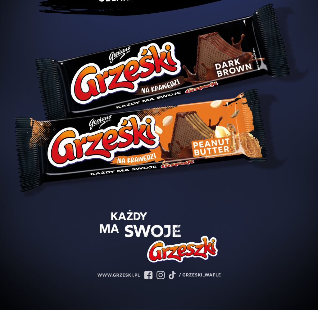 Grześki na krawędzi PEANUT BUTTER i Grześki na krawędzi DARK BROWN  – limitowane nowości w portfolio marki