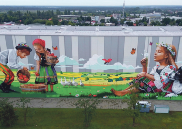 Największy mural w Polsce powstał na ścianie zakładu Agros Nova w Łowiczu