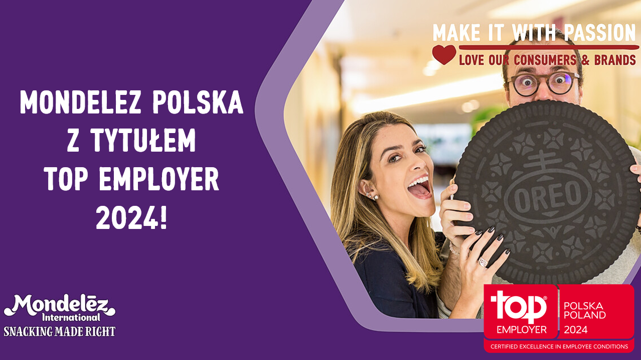 Mondelez Polska ponownie wyróżniony tytułem TOP Employer!