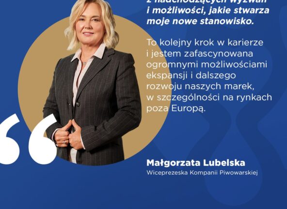 Kompania Piwowarska: Małgorzata Lubelska obejmie stanowisko Dyrektorki Kategorii i Marek Globalnych, w europejskiej strukturze Asahi Group