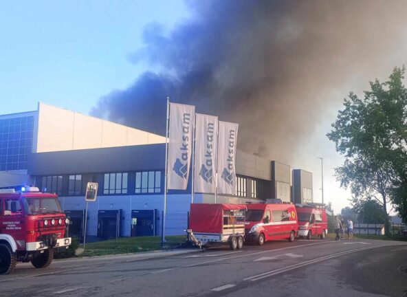 Pożar w hali produkcyjnej Aksam. Firma wydała komunikat