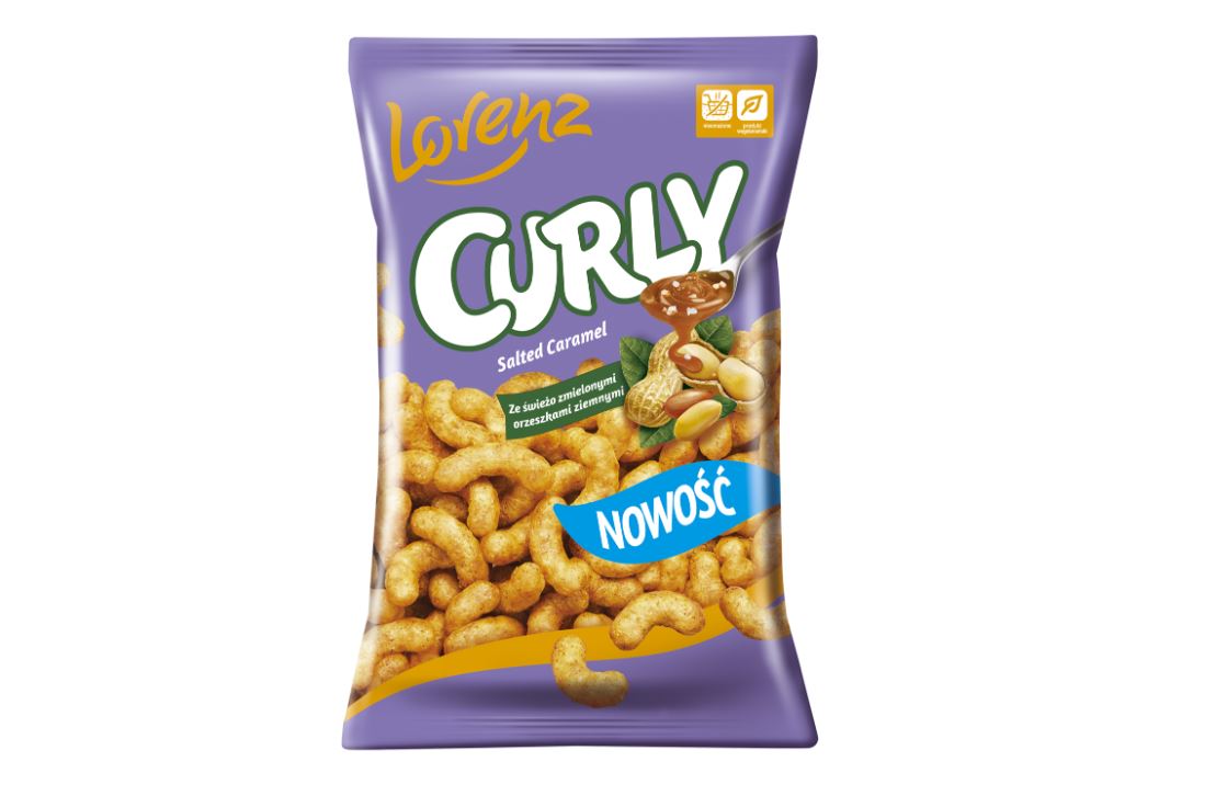 Chrupki Curly z nowym smakiem Słony Karmel