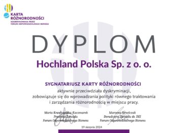 Hochland Polska sygnatariuszem Karty Różnorodności