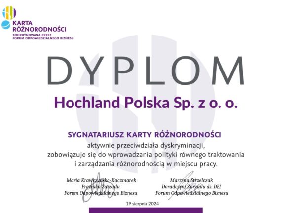 Hochland Polska sygnatariuszem Karty Różnorodności