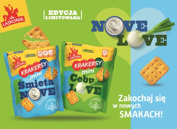 Miłość od pierwszego chrupnięcia – NOVE LOVE, czyli edycja limitowana mini Krakersów Lajkonik