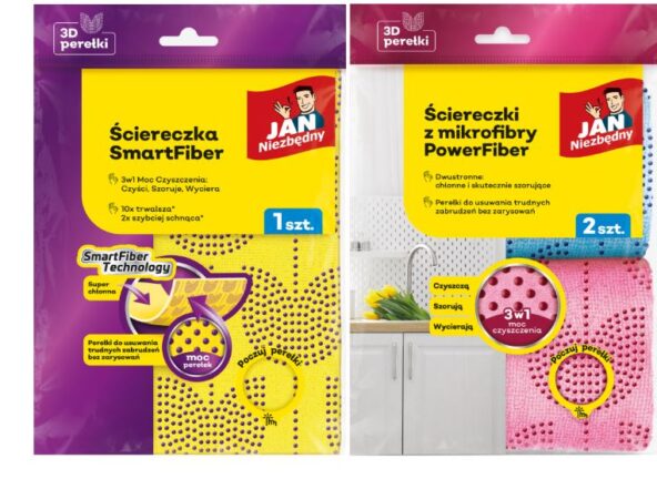 JAN Niezbędny, Ściereczki PowerFiber i SmartFiber – pierwsze takie ściereczki na rynku