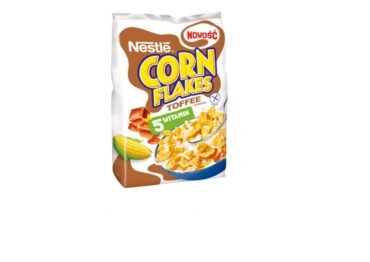 NESTLÉ CORN FLAKES TOFFEE – chrupiące płatki kukurydziane o smaku toffi, z witaminami
