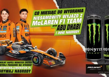 Wspólna promocja handlowa Monster Energy i zespołu Formuły 1 McLaren Racing