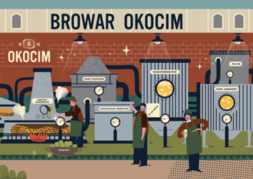 Sztuka warzenia i ilustracji w jednym miejscu – nowym muralu w Browarze Okocim