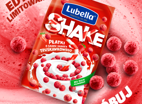Nowość od Lubelli! Limitowane płatki o smaku truskawkowego shake!