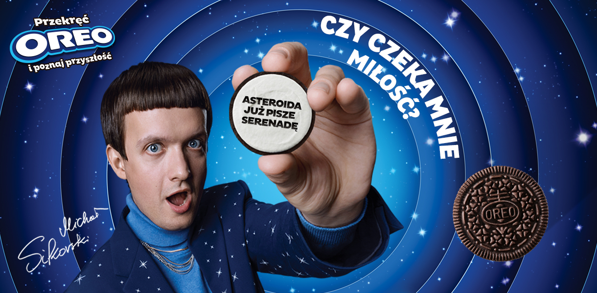 Oreo odkrywa przyszłość z mocą AI i Michałem Sikorskim – nowa kampania „Przekręć Oreo i poznaj przyszłość”