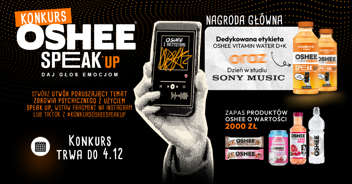 Głos, który ma znaczenie. OSHEE rusza z konkursem muzycznym SPEAK UP