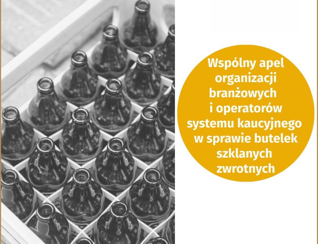 Apel organizacji branżowych i operatorów systemu kaucyjnego w sprawie szklanych butelek zwrotnych