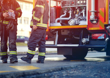 Pożar sklepu Biedronka w Polkowicach. Obiekt spłonął doszczętnie