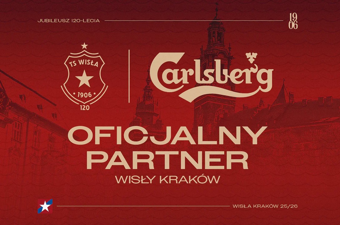 Carlsberg nawiązuje współpracę z Wisłą Kraków